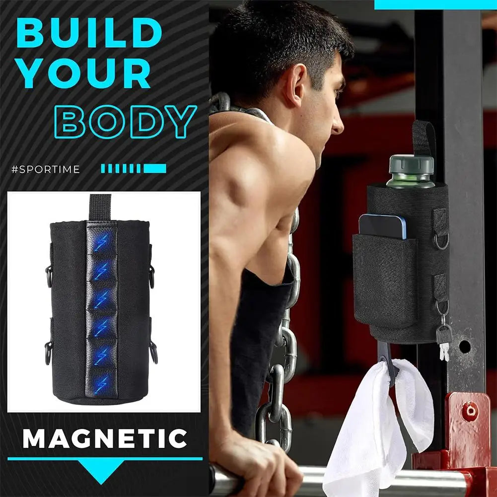 Suport Magnetic Sală Sticlă Apă, Magnet Încorporat pentru Atașare Ușoară la Suprafață Metal, Husă Magnetică Sticlă