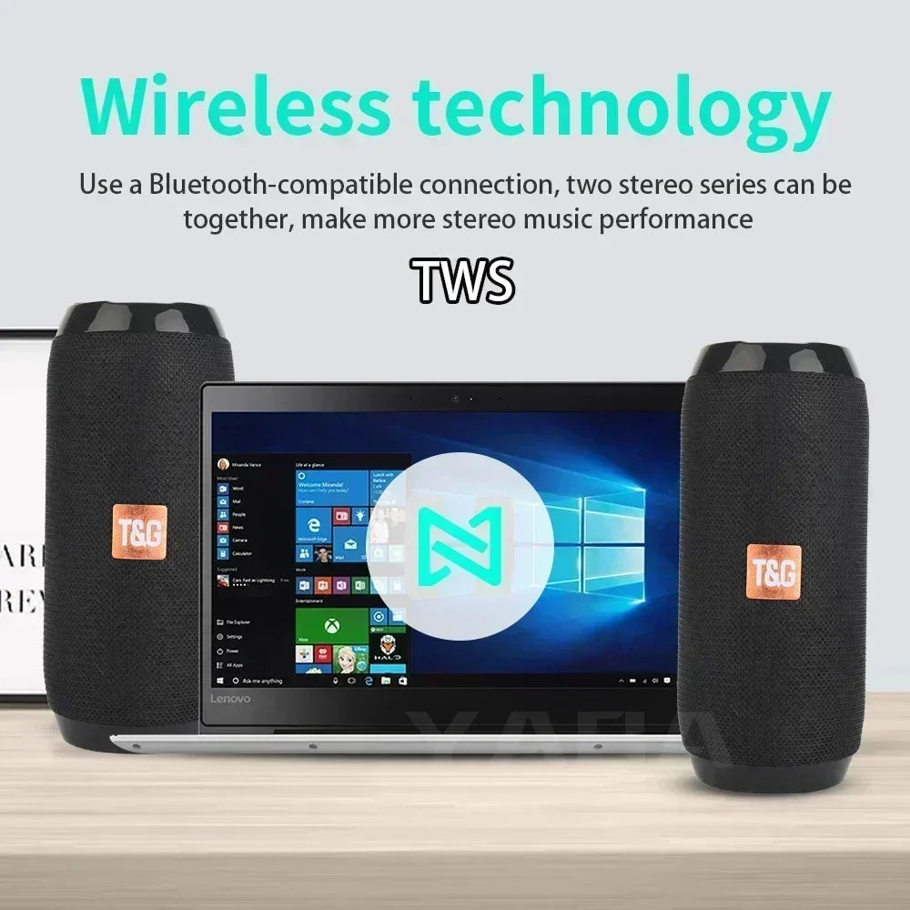 Boxă Portabilă Wireless Bluetooth Subwoofer Exterior Impermeabil Difuzor Stereo Surround Suport FM Radio TF