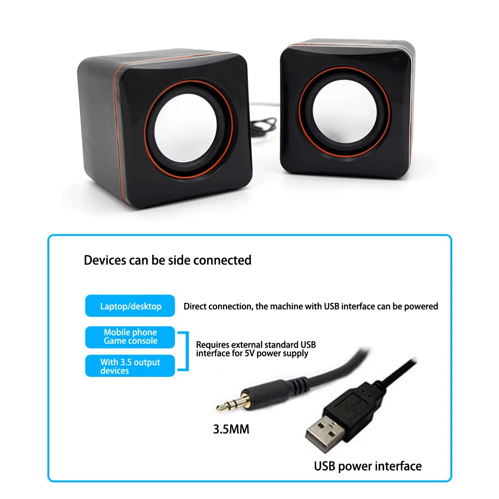 Boxă Mini pentru Laptop Casă USB Alimentată Sistem Boxe Stereo Dual Potrivit pentru Computere Desktop Multimedia și Notebook-uri