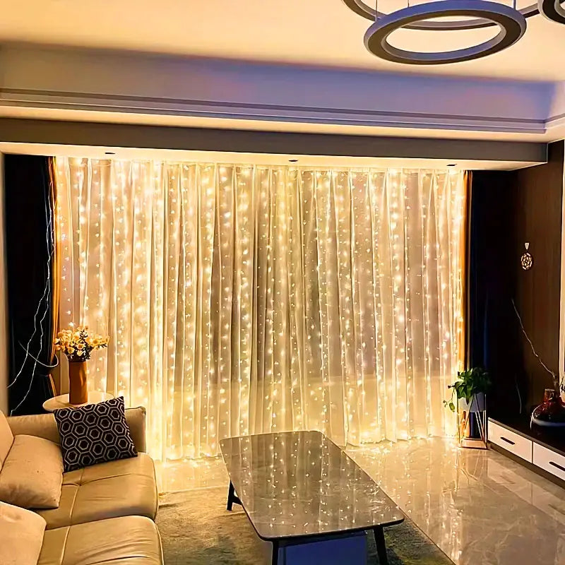Ghirlandă LED pentru Perdea 3/4/6m cu USB, Lumini Decorative cu Telecomandă pentru Crăciun și Dormitor