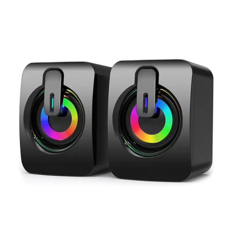 Boxe Computer PC Cutie Sunet HIFI Stereo Microfon USB Cu Fir cu Lumină LED Pentru Desktop Computer
