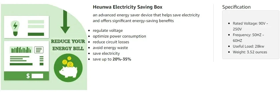 Cutie Economisire Electricitate US/EU Adaptor Dispozitiv Inteligent Factor Putere Economisitor Smart Reducere Costuri Casă Birou