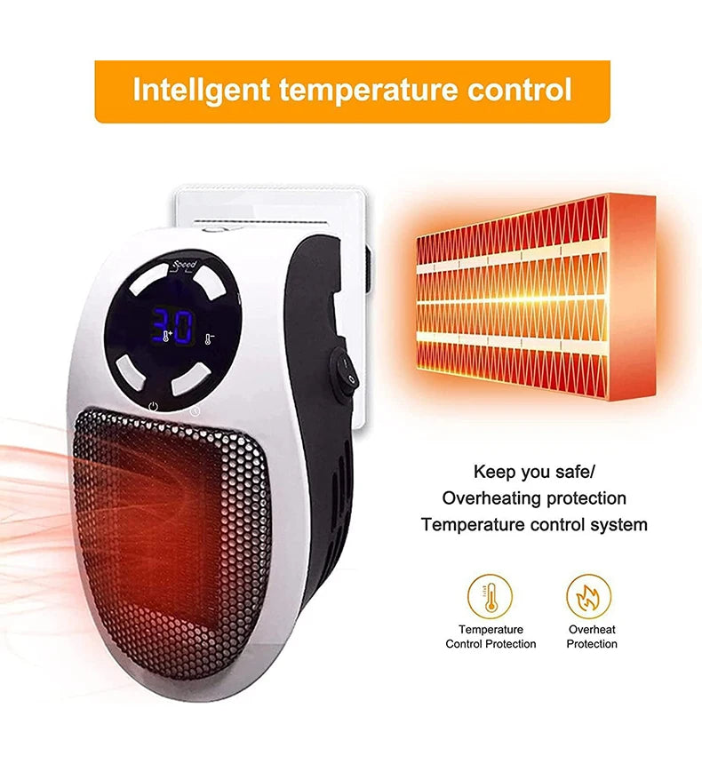 Încălzitor Electric de Priză Cameră Încălzitor Casă Aparat Soba Încălzire Portabil Mini Radiator Telecomandă Mașină Încălzire Mâini