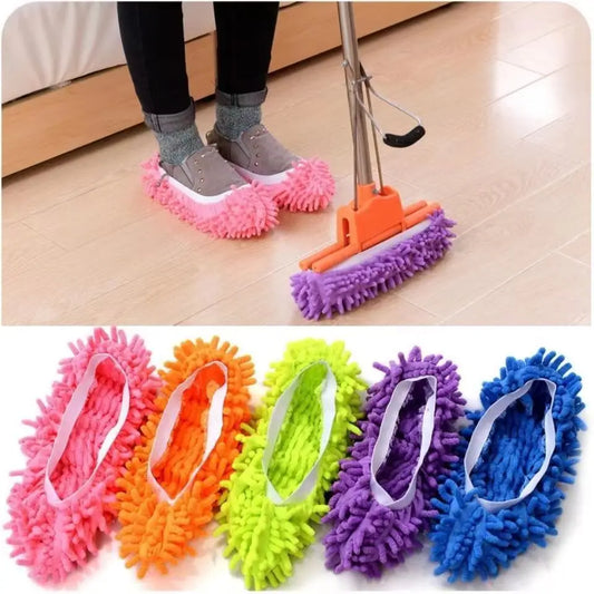 1 Pereche Papuci Curățitor Praf Casă Baie Podea Curățenie Mop Papuci Leneși Husă Pantofi Chenille Cârpă Praf