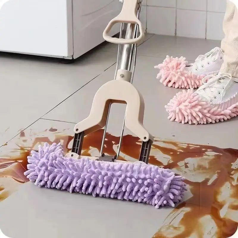1 Pereche Papuci Curățitor Praf Casă Baie Podea Curățenie Mop Papuci Leneși Husă Pantofi Chenille Cârpă Praf