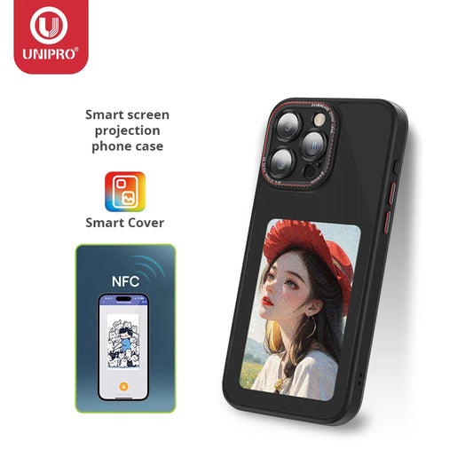 Husă Telefon NFC DIY Imagine Cerneală pentru iPhone 16 15 14 13 Pro Max Carcasă DIY Ecran Protecție Cartoon Fără Baterie