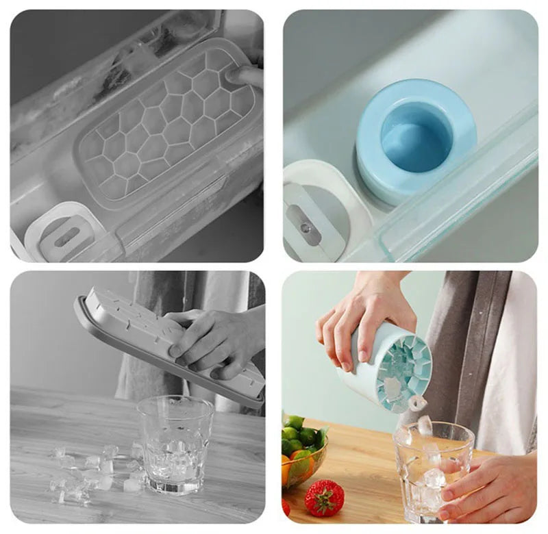 Formă din Silicon pentru Cuburi de Gheață Rotunde, Găleată de Gheață pentru Vară, Accesorii Creative pentru Bar