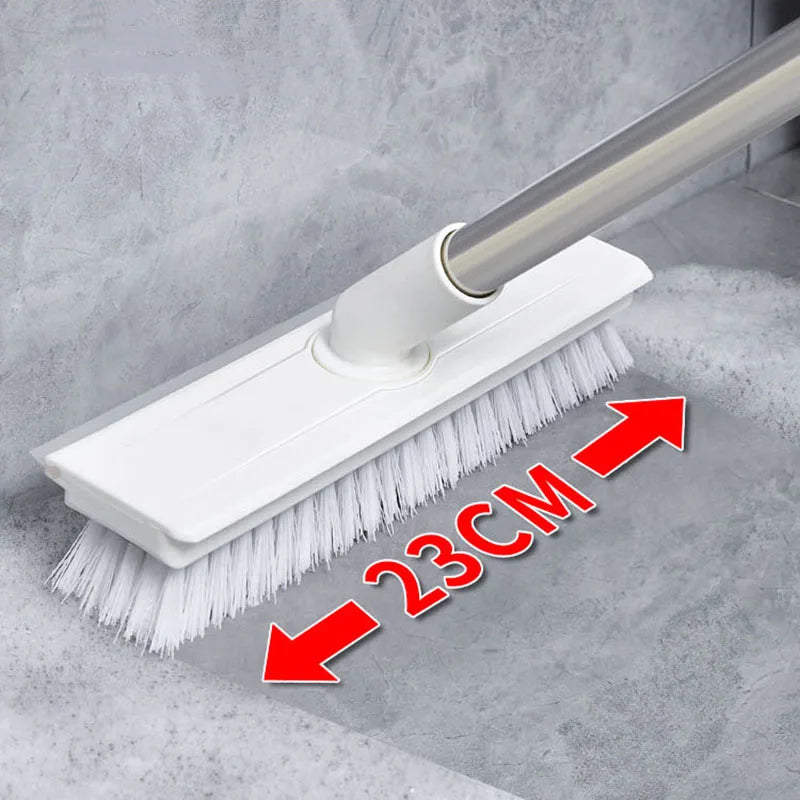 Perie de Podea 2 în 1 cu Mâner Lung - Perie Dură pentru Baie WC și Rosturi Gresie 360°