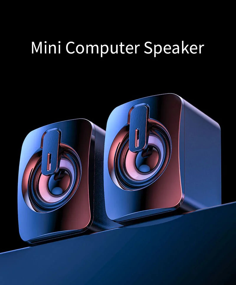 Boxe Computer PC Cutie Sunet HIFI Stereo Microfon USB Cu Fir cu Lumină LED Pentru Desktop Computer