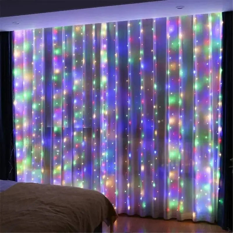 Ghirlandă LED pentru Perdea 3/4/6m cu USB, Lumini Decorative cu Telecomandă pentru Crăciun și Dormitor
