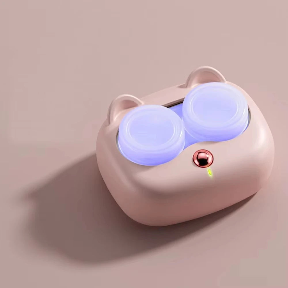 Curățitor Lentile Contact Ultrasonic cu Cutie Detașabilă Mașină Curățenie Portabil Caz Lentile Contact (Fără Baterie)
