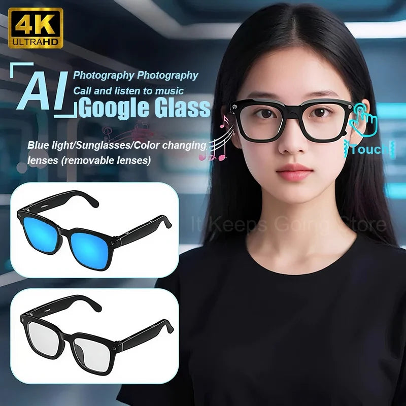 Ochelari Smart AI 800W Pixel G300 Cameră AI Fotografiere HD Foto Video Apel Vocal Traducere Impermeabil Bluetooth Dispozitive Ochelari