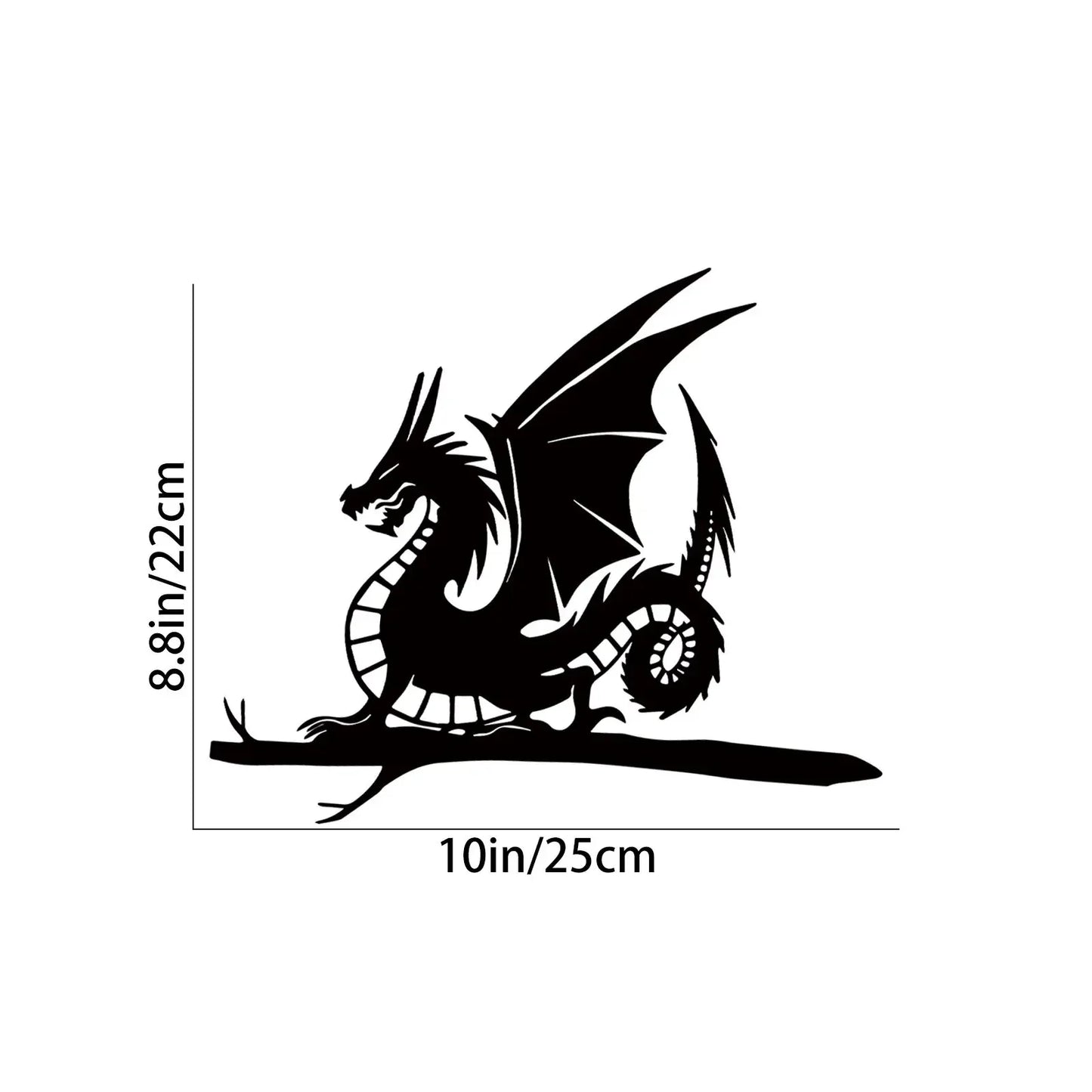 Păsări/Câini/Dragoni/Zâne din Metal pe Ramură, Siluetă din Oțel, Artă Decorativă pentru Grădină și Patio