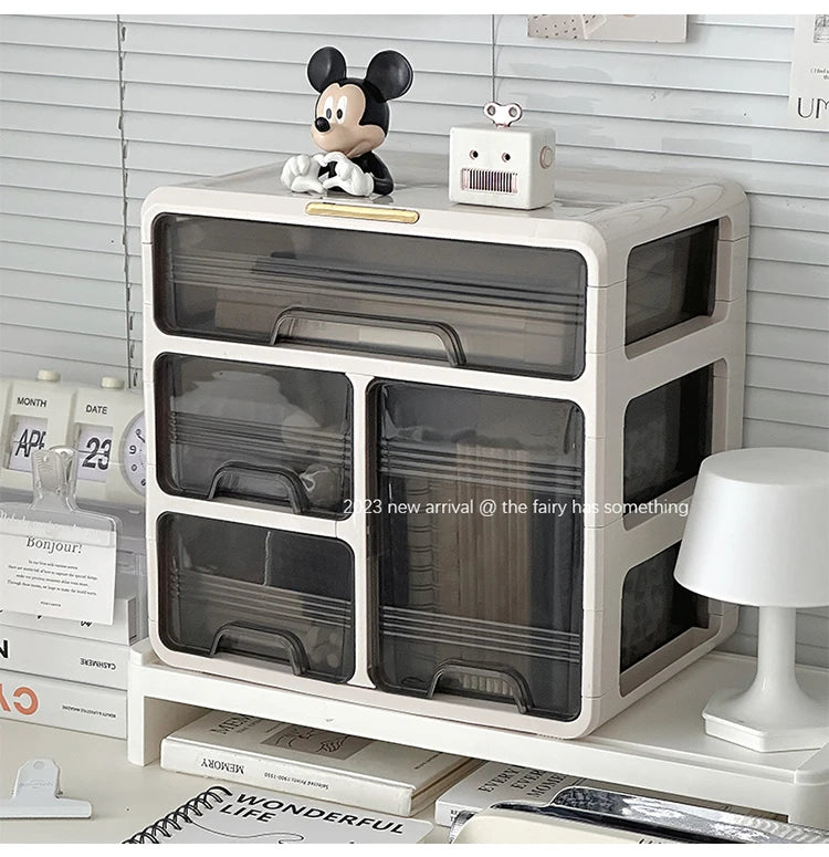 Organizator Desktop Birou - Cutie Depozitare Cosmetice și Rechizite Plastic Dreptunghiular