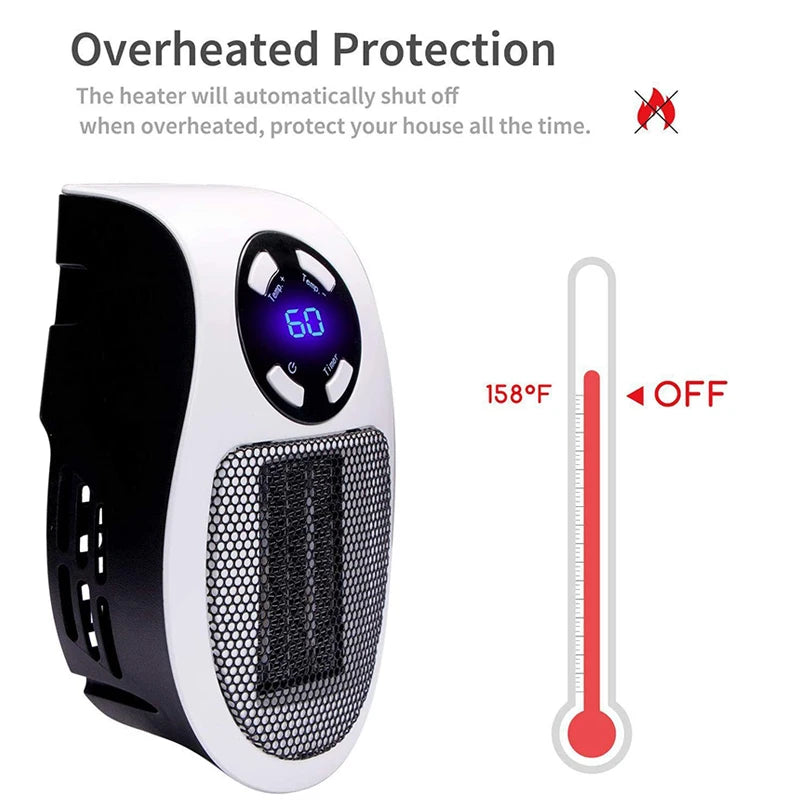 Încălzitor Electric de Priză Cameră Încălzitor Casă Aparat Soba Încălzire Portabil Mini Radiator Telecomandă Mașină Încălzire Mâini