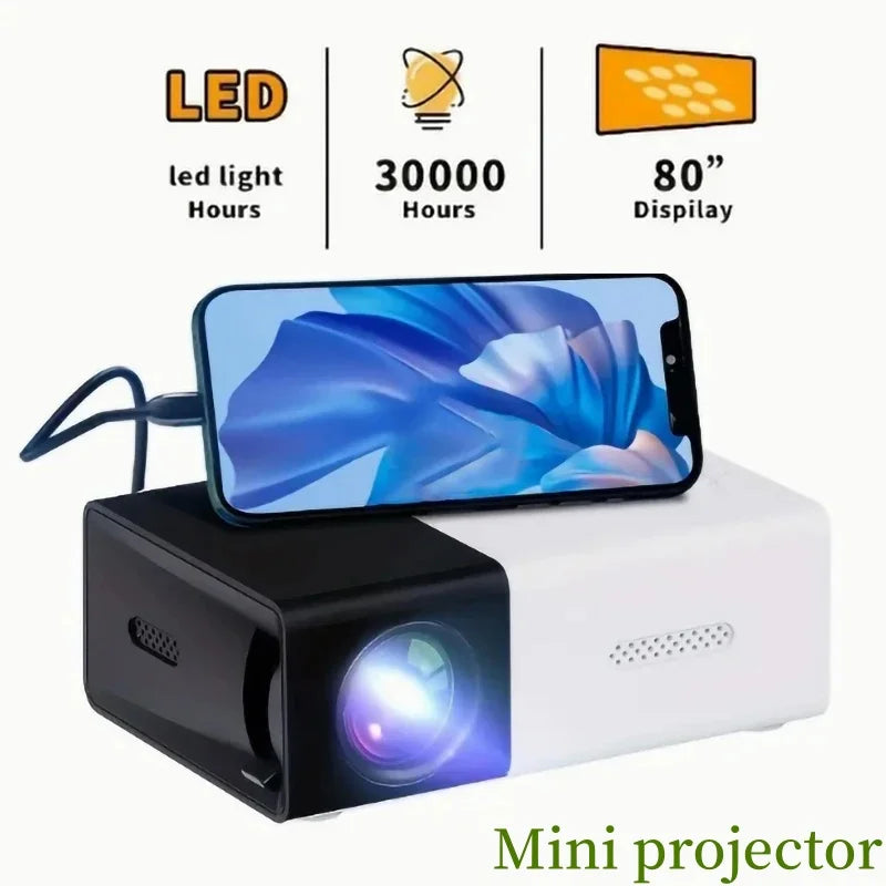 Proiector Multimedia YG300 Divertisment Casă Teatru Exterior Divertisment Poate Fi Încărcat cu Baterie Externă