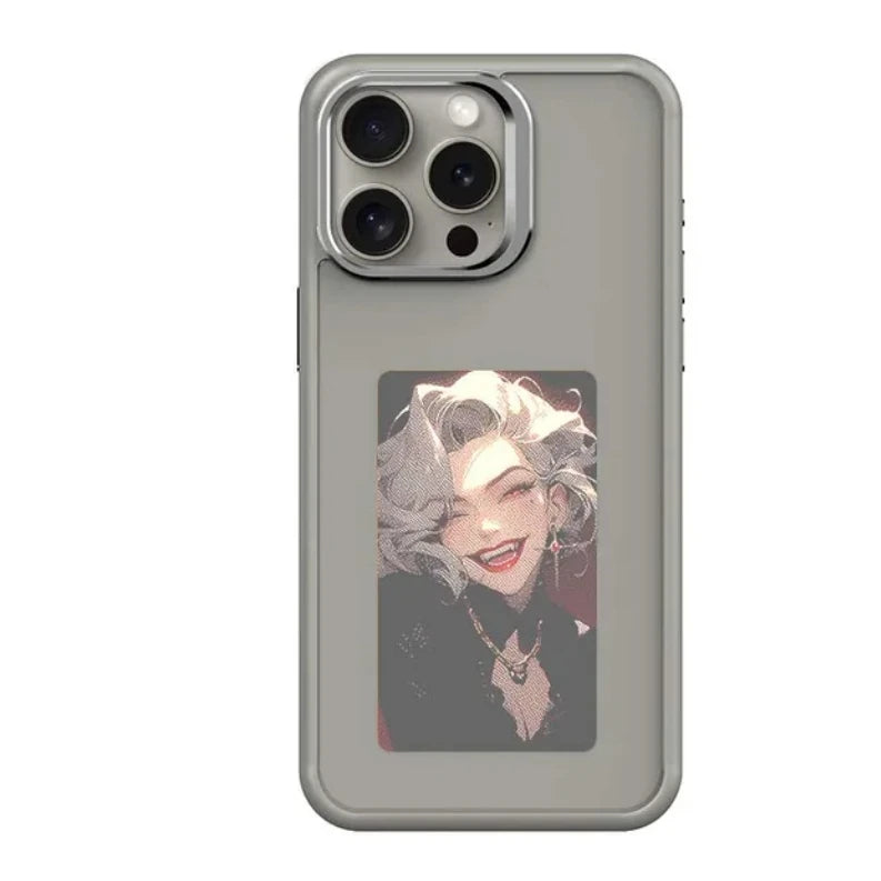 Husă Telefon NFC DIY Imagine Cerneală pentru iPhone 16 15 14 13 Pro Max Carcasă DIY Ecran Protecție Cartoon Fără Baterie