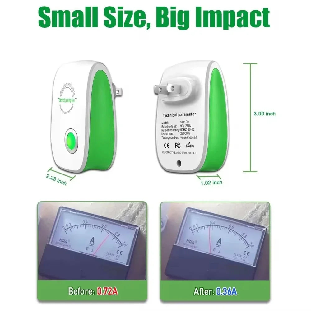 Cutie Economisire Electricitate US/EU Adaptor Dispozitiv Inteligent Factor Putere Economisitor Smart Reducere Costuri Casă Birou