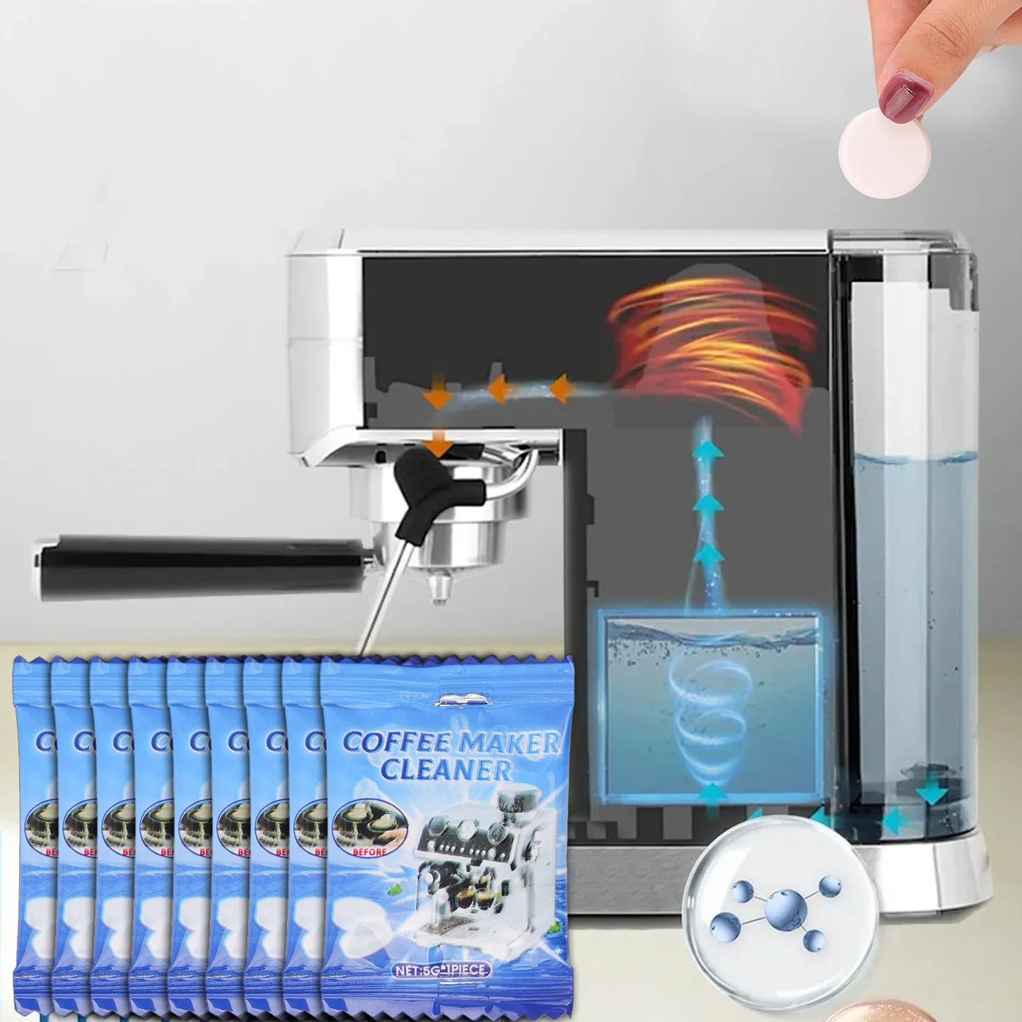 Tablete Curățenie Mașină Cafea Tablete Efervescente Agent Îndepărtare Calcar Curățitor Universal Accesorii Bucătărie Produse Curățenie Casnic