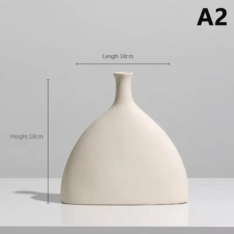 Vază Ceramică Artă Modernă - Decorațiune Desktop Dormitor cu Flori Uscate pentru Fotografie