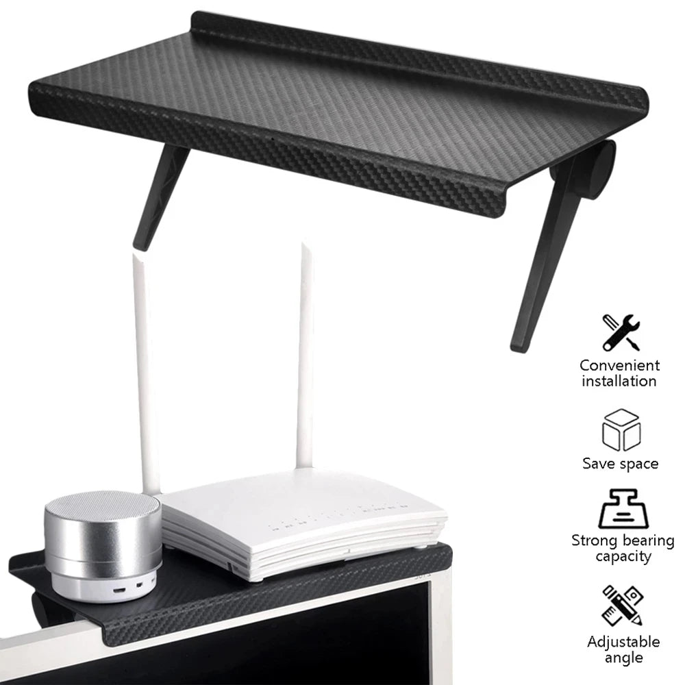 Organizator Casnic Raft Ajustabil TV Monitor - Suport Desktop Router Depozitare (Varianta 2)
