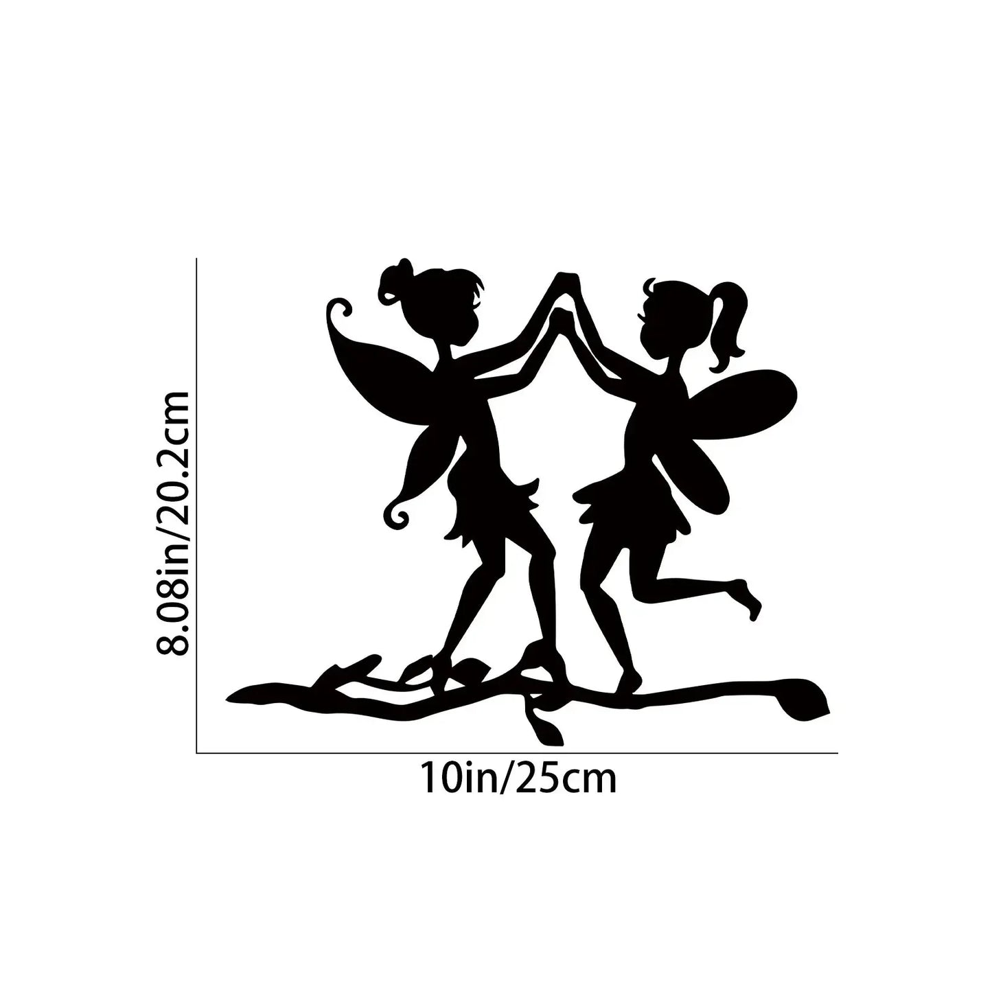 Păsări/Câini/Dragoni/Zâne din Metal pe Ramură, Siluetă din Oțel, Artă Decorativă pentru Grădină și Patio