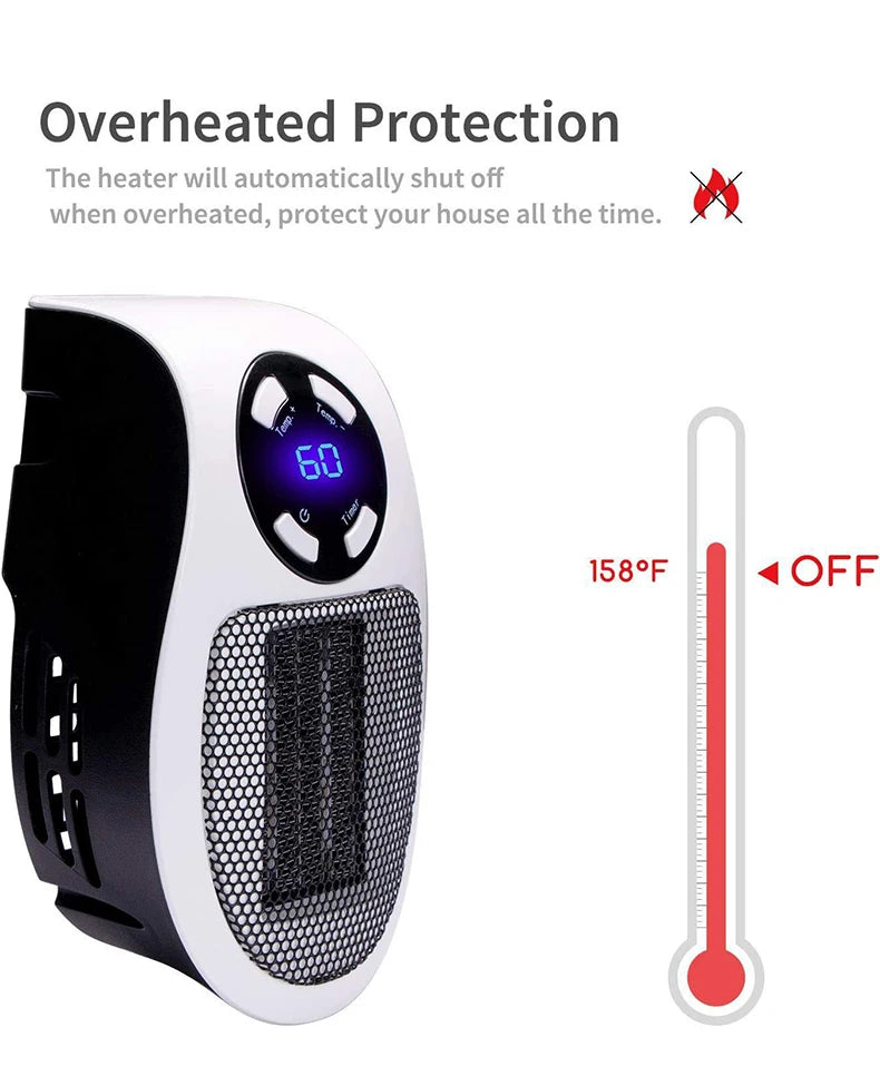 Încălzitor Electric de Priză Cameră Încălzitor Casă Aparat Soba Încălzire Portabil Mini Radiator Telecomandă Mașină Încălzire Mâini