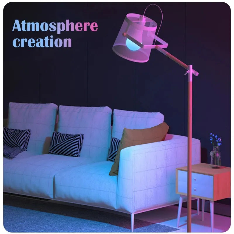 Bec LED RGB cu 16 Culori, Bec Multicolor E27 220V pentru Iluminat Casnic, Reglabil cu Telecomandă 24 Taste