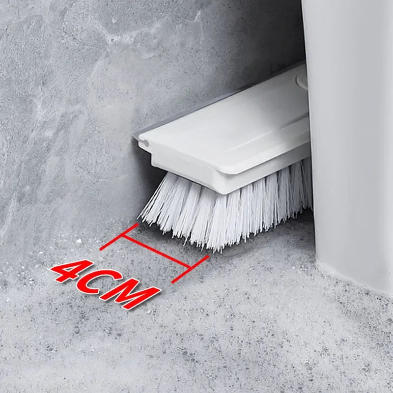Perie de Podea 2 în 1 cu Mâner Lung - Perie Dură pentru Baie WC și Rosturi Gresie 360°