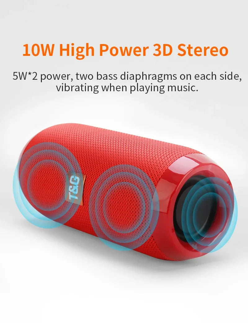 Boxă Portabilă Wireless Bluetooth Subwoofer Exterior Impermeabil Difuzor Stereo Surround Suport FM Radio TF