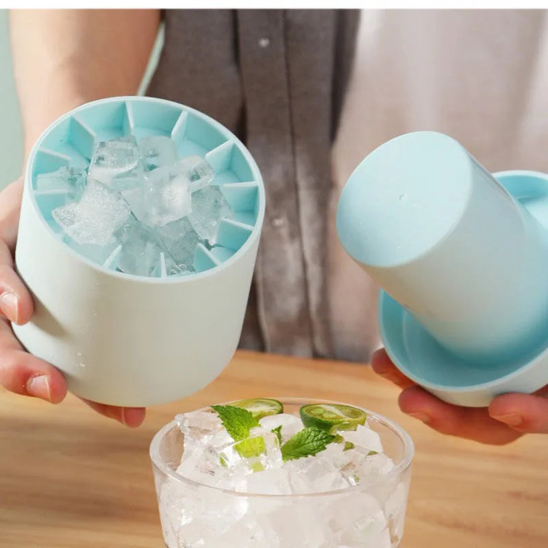 Formă din Silicon pentru Cuburi de Gheață Rotunde, Găleată de Gheață pentru Vară, Accesorii Creative pentru Bar