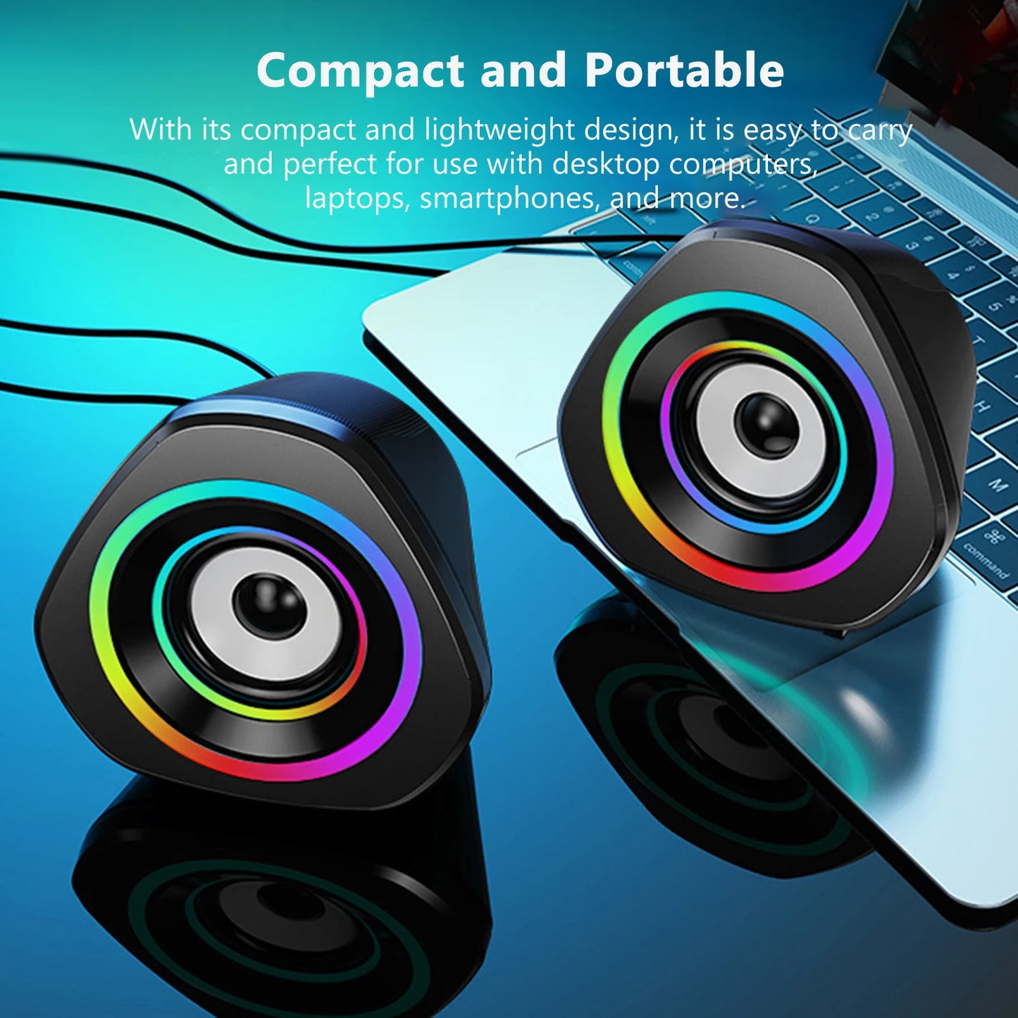 Set Boxe SADA pentru Casă Desktop PC Boxe Computer 3.5mm Cu Fir Boxe Laptop USB Alimentate Cutie Sunet cu Lumini RGB Atmosferice