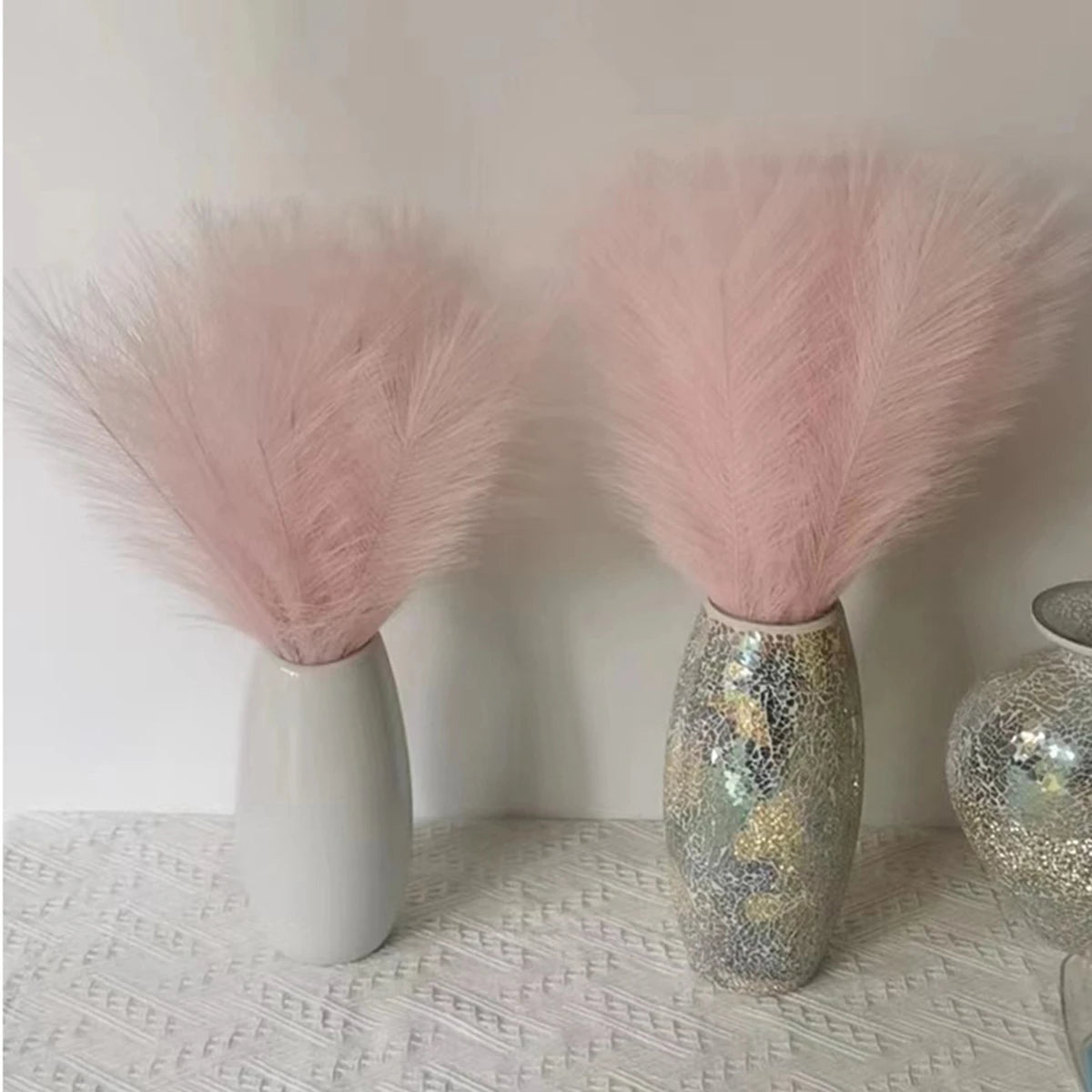 10 Bucăți Iarbă Artificială Pampas pentru Decorațiuni de Nuntă și Casă, Accesorii pentru Petreceri și Vază