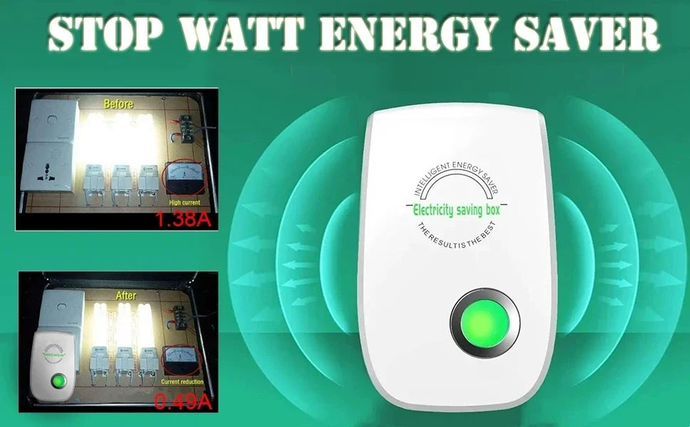 Cutie Economisire Electricitate US/EU Adaptor Dispozitiv Inteligent Factor Putere Economisitor Smart Reducere Costuri Casă Birou