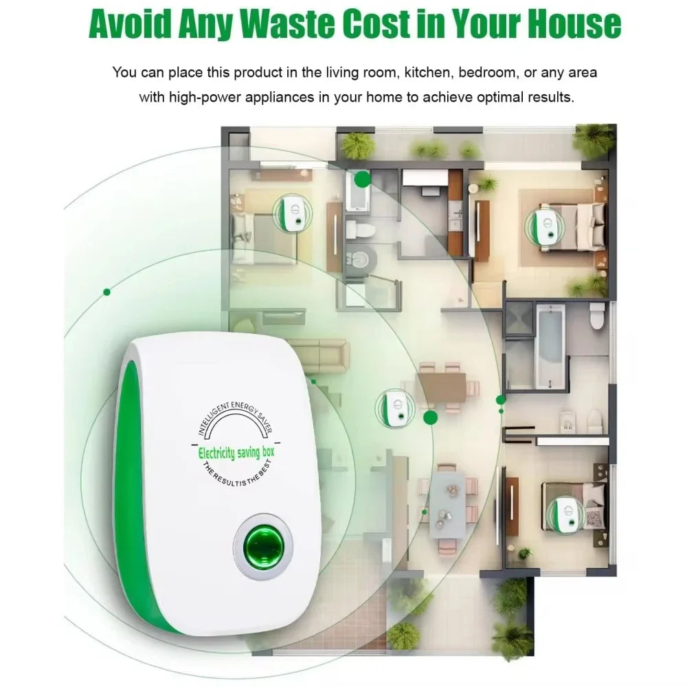 Cutie Economisire Electricitate US/EU Adaptor Dispozitiv Inteligent Factor Putere Economisitor Smart Reducere Costuri Casă Birou