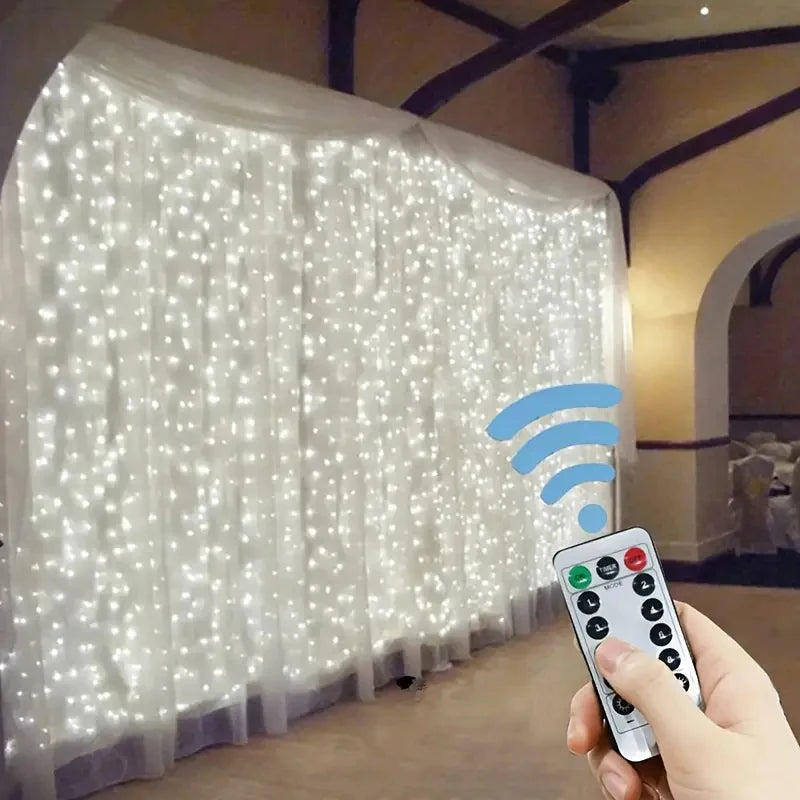 Ghirlandă LED pentru Perdea 3/4/6m cu USB, Lumini Decorative cu Telecomandă pentru Crăciun și Dormitor