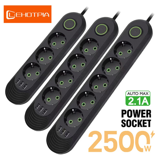 Priză EU AC Smart Casă Multipriză Prelungitor Cablu Extensie Socket Electric Filtru Rețea cu Porturi USB Încărcare Rapidă