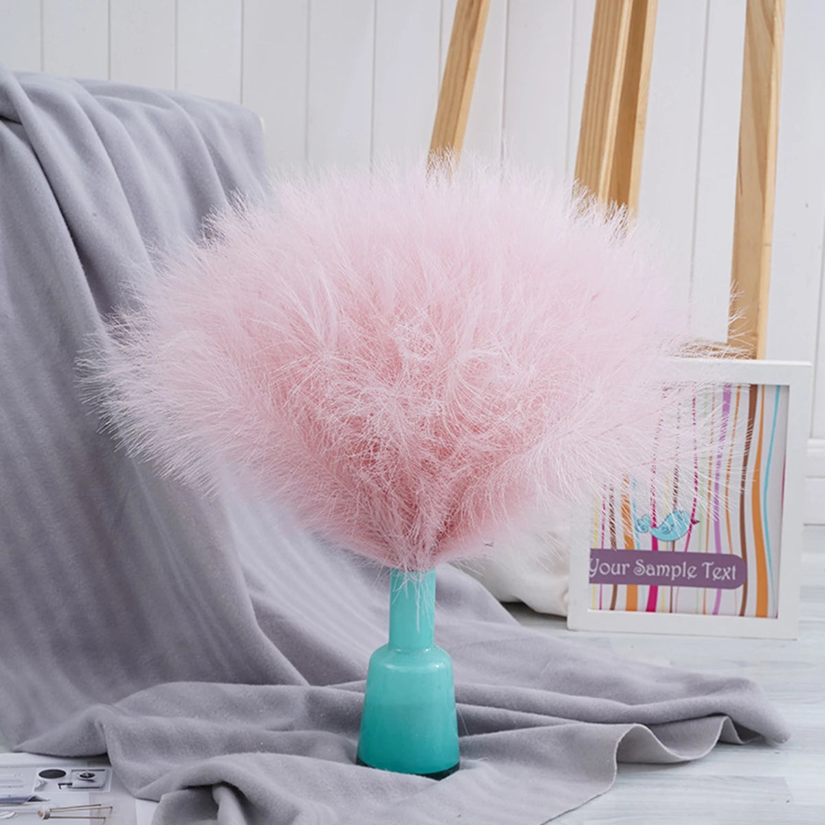10 Bucăți Iarbă Artificială Pampas pentru Decorațiuni de Nuntă și Casă, Accesorii pentru Petreceri și Vază