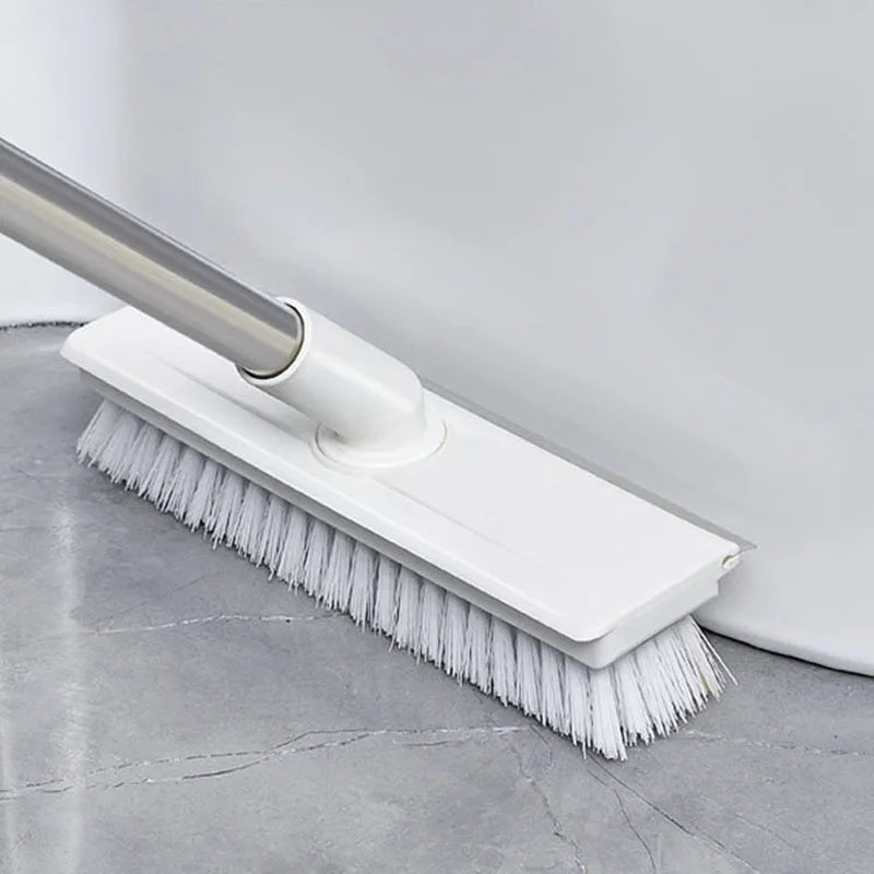 Perie de Podea 2 în 1 cu Mâner Lung - Perie Dură pentru Baie WC și Rosturi Gresie 360°