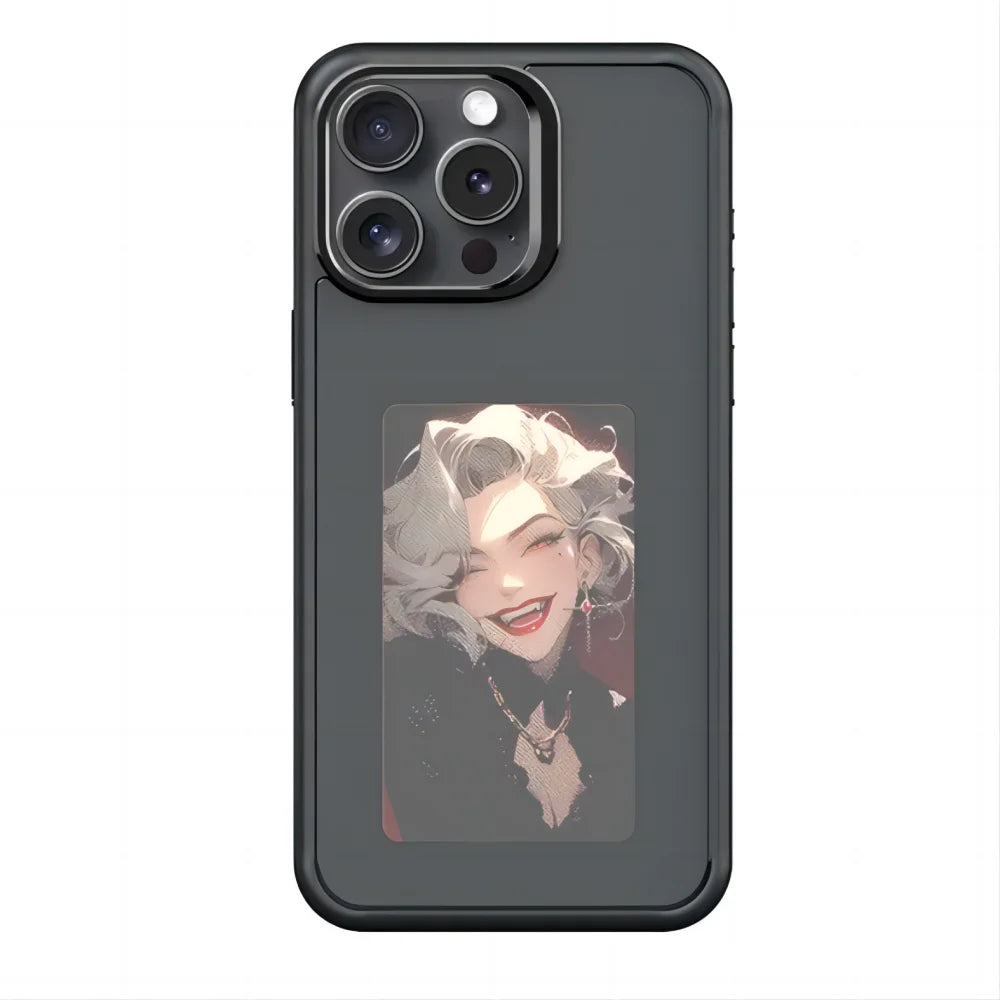 Husă Telefon NFC DIY Imagine Cerneală pentru iPhone 16 15 14 13 Pro Max Carcasă DIY Ecran Protecție Cartoon Fără Baterie
