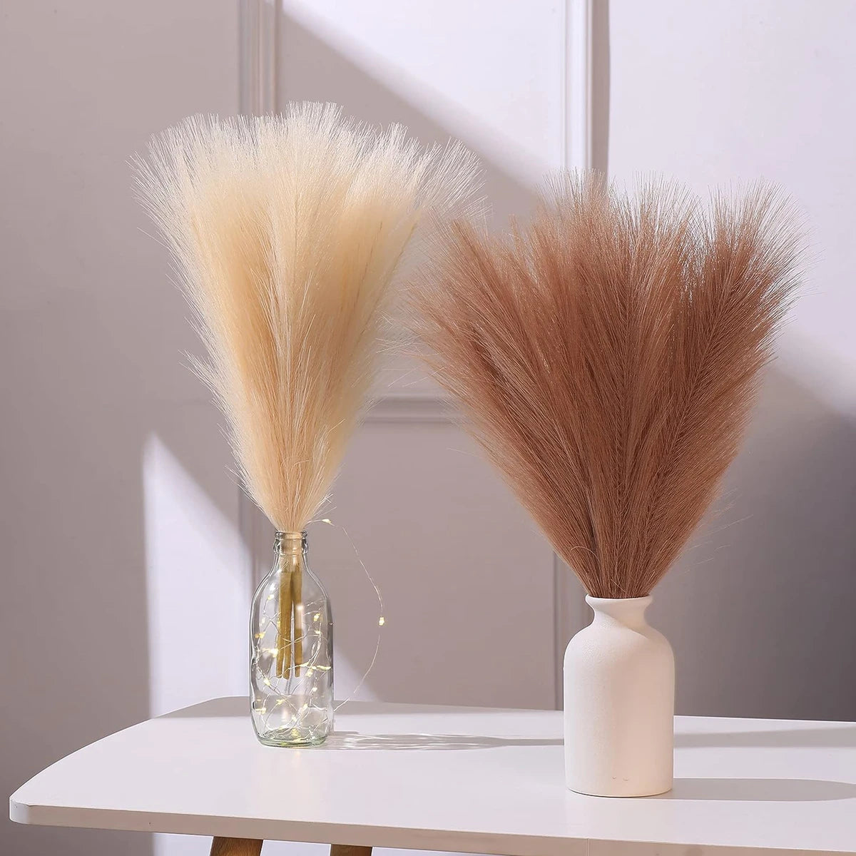 10 Bucăți Iarbă Artificială Pampas pentru Decorațiuni de Nuntă și Casă, Accesorii pentru Petreceri și Vază