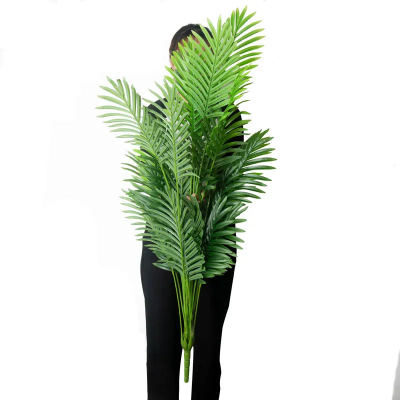 Palmier Artificial Mare 90-120cm, Plante False Tropicale cu Frunze Verzi din Plastic pentru Decorarea Casei și Grădinii