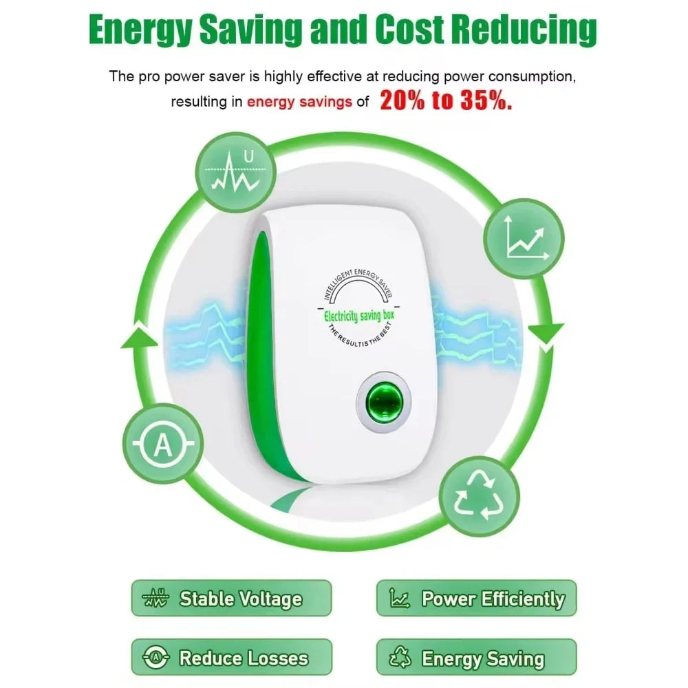 Cutie Economisire Electricitate US/EU Adaptor Dispozitiv Inteligent Factor Putere Economisitor Smart Reducere Costuri Casă Birou