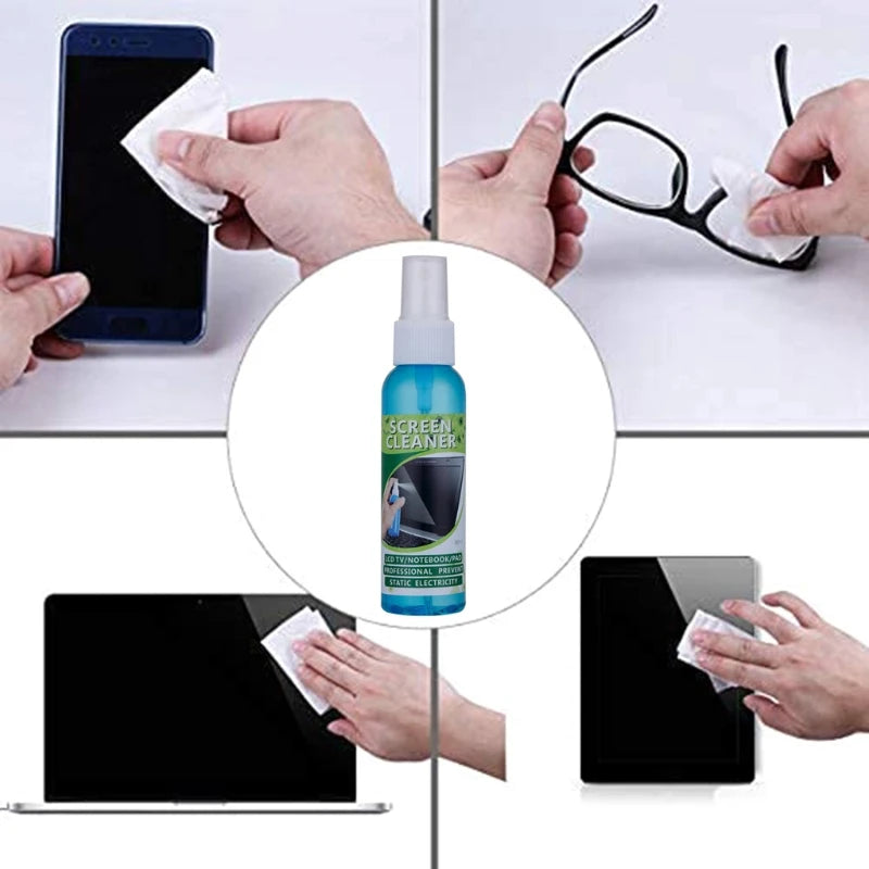 1 Set Perie Cârpă Lichid Calitate Înaltă Kit Curățenie Ecran pentru LCD TV Tabletă Telefon Pad Laptop Computer Cameră Lentilă Curățitor
