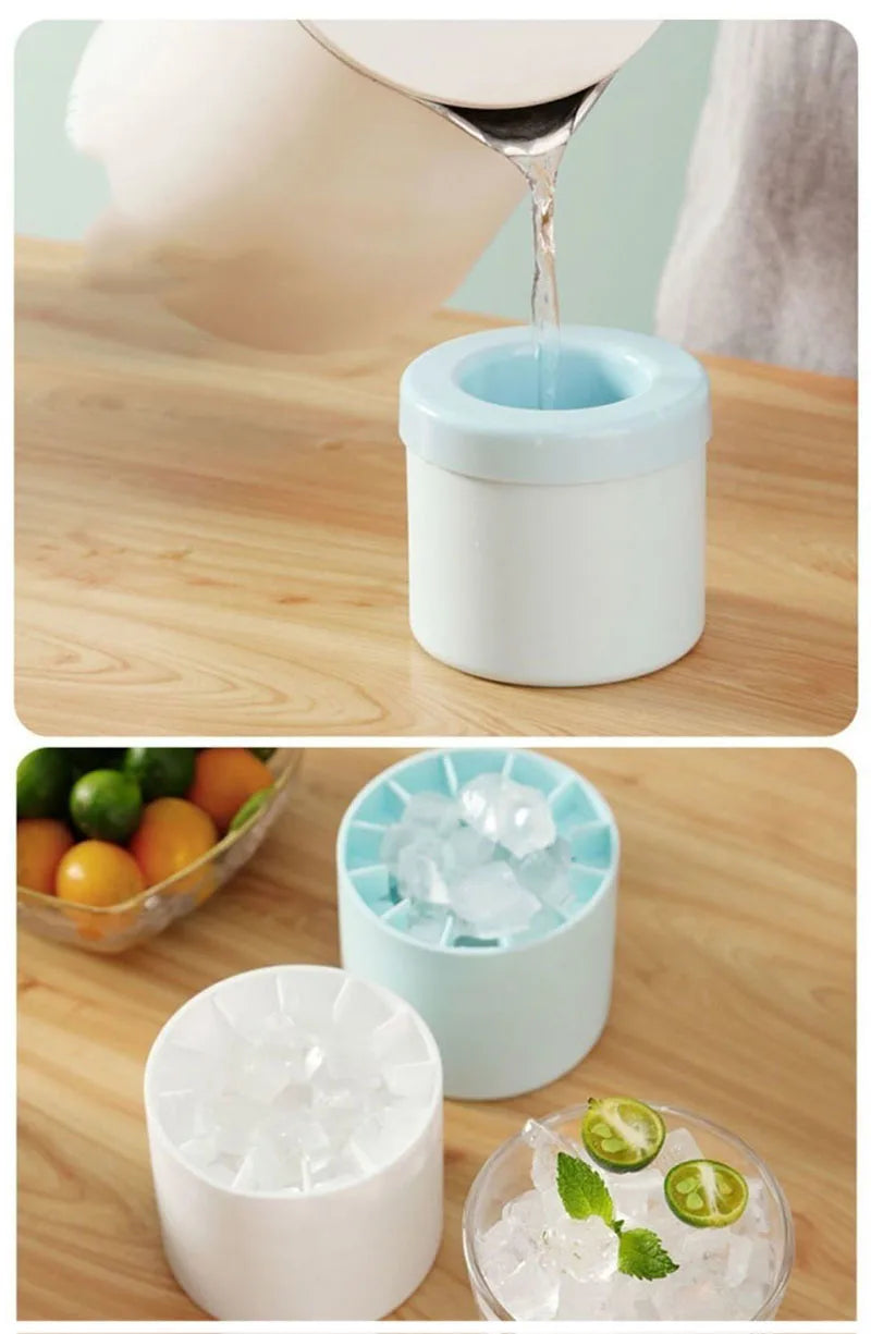 Formă din Silicon pentru Cuburi de Gheață Rotunde, Găleată de Gheață pentru Vară, Accesorii Creative pentru Bar