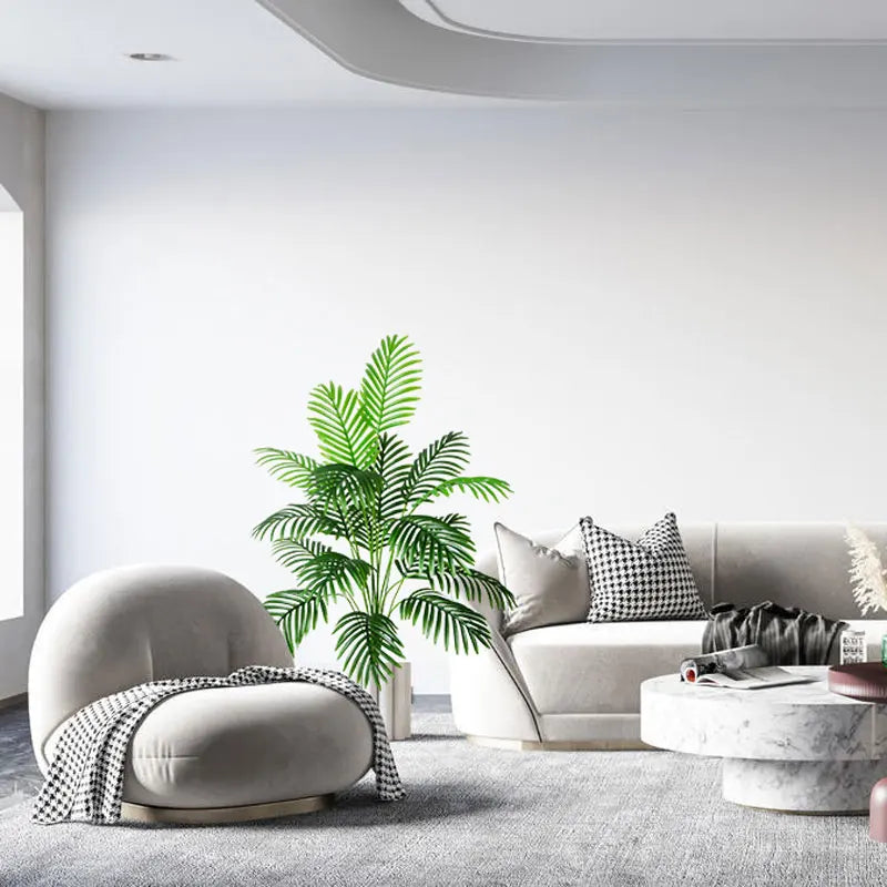 Palmier Artificial Mare 90-120cm, Plante False Tropicale cu Frunze Verzi din Plastic pentru Decorarea Casei și Grădinii