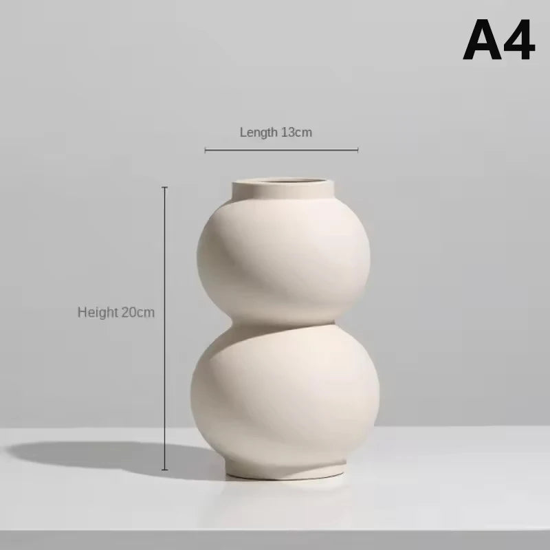 Vază Ceramică Artă Modernă - Decorațiune Desktop Dormitor cu Flori Uscate pentru Fotografie