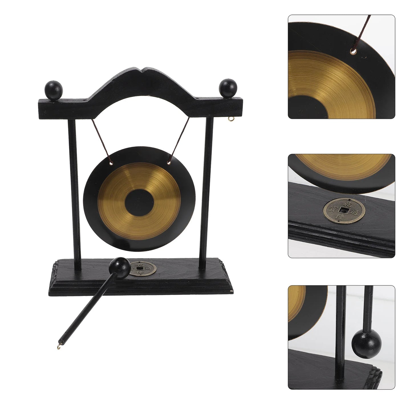 Gong Feng Shui Decorativ din Alamă pentru Casă, Ornament de Birou Chic